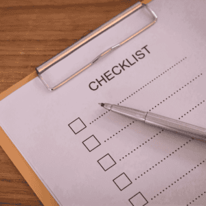Simple checklist representing a professional self-publishing assessment